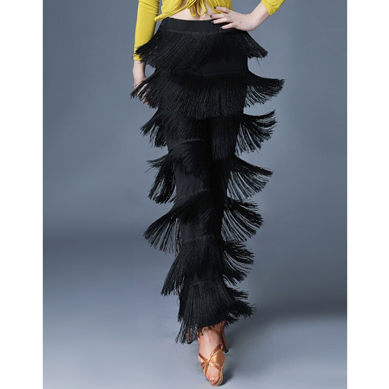 Pantaloni da gonna da ballo moderni per adulti da donna pantaloni con frange danza latina nuovi pantaloni con frange abito da ballo abito latino abito da ballo latino