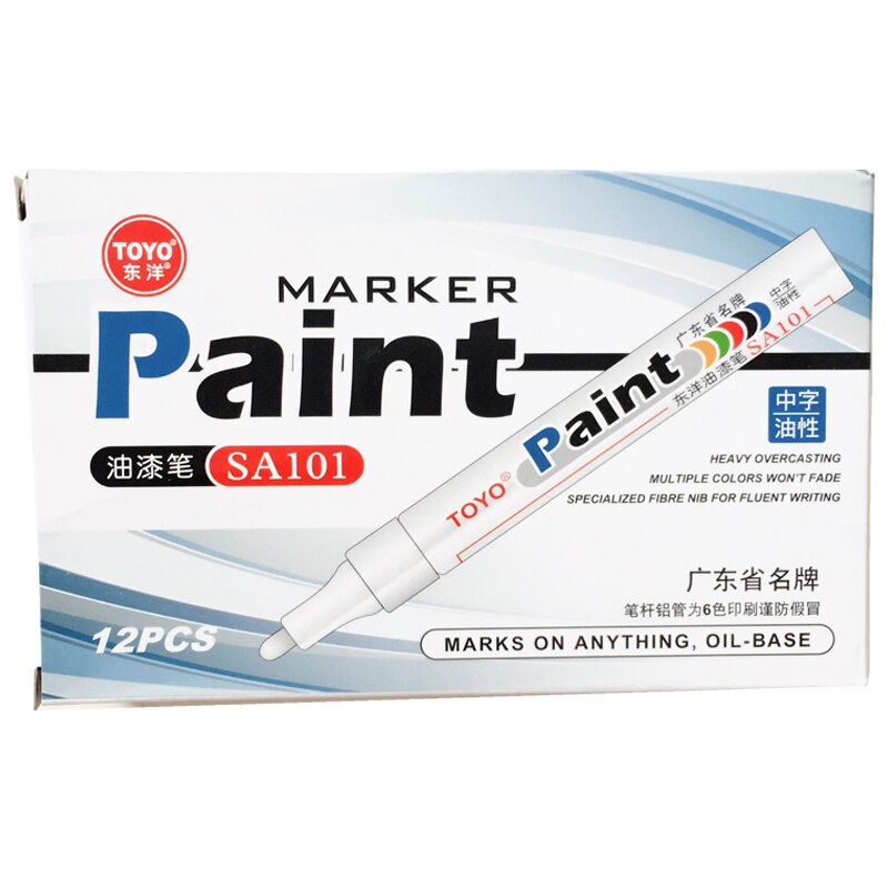 11 pcs TOYO Colored Marker Paint Marker Pen Graffiti Markers School Stationery Office Supply Water-based Permanent Paint Markers