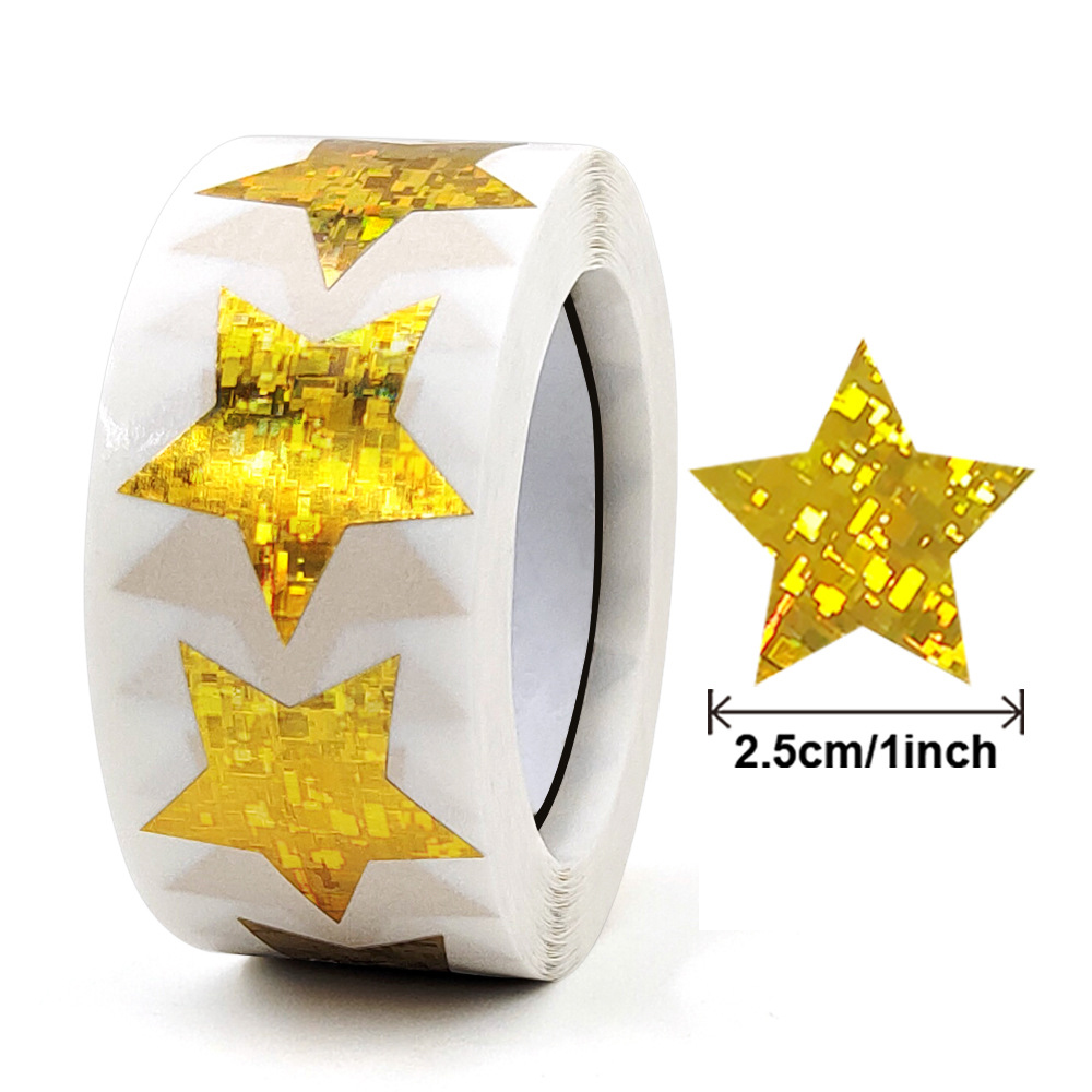 500pcs Glitter Star Stickers for Kids Reward Foil Star Adhesives Labels for Student Behavior Planner School Classroom Supplies: PURPLE