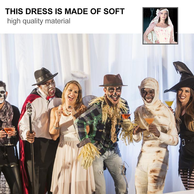 1 Pc Halloween Dress-Up Kostuum Bloody Bruid Outfit Party Kleding Voor Maskerade Prestaties