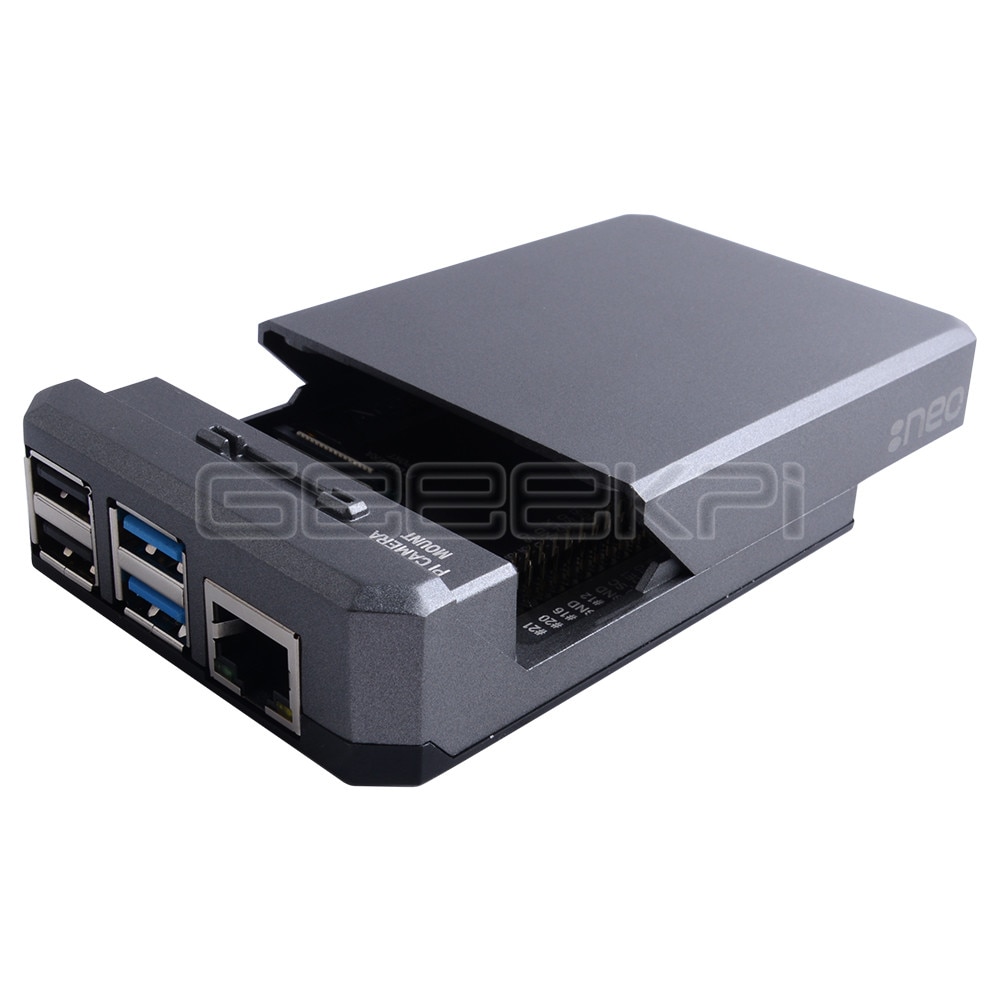 Argon NEO Raspberry Pi 4 Case Minimalist Slim Aluminum Enclosure Passive Cooling Robust Yet Portable Sliding Magnetic