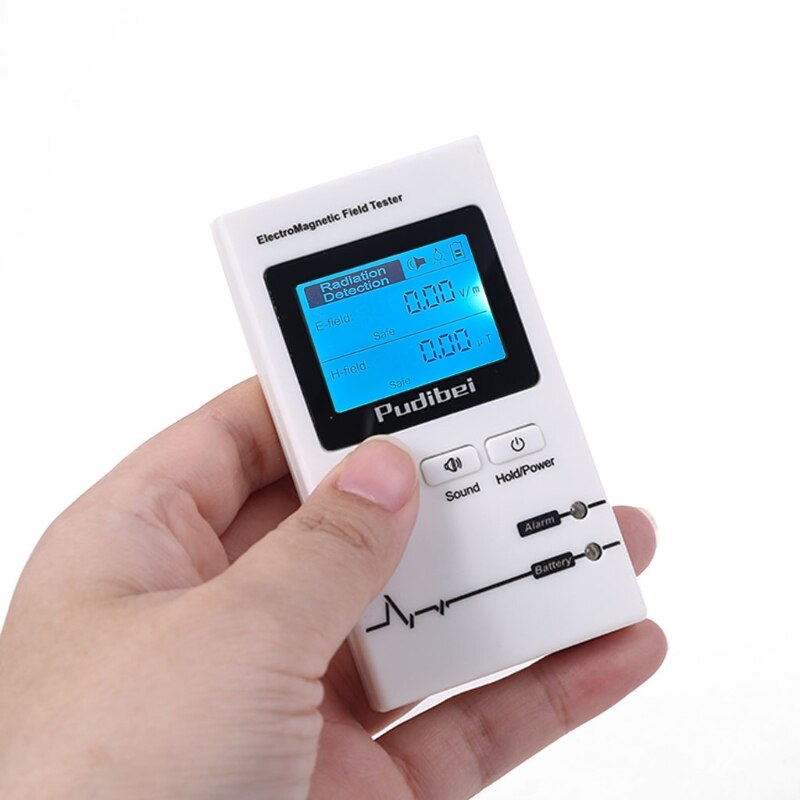 USB Charging Handheld Mini Digital LCD Display Electric Field and Magnetic Field Radiation EMF Electromagnetic Radiation Tester