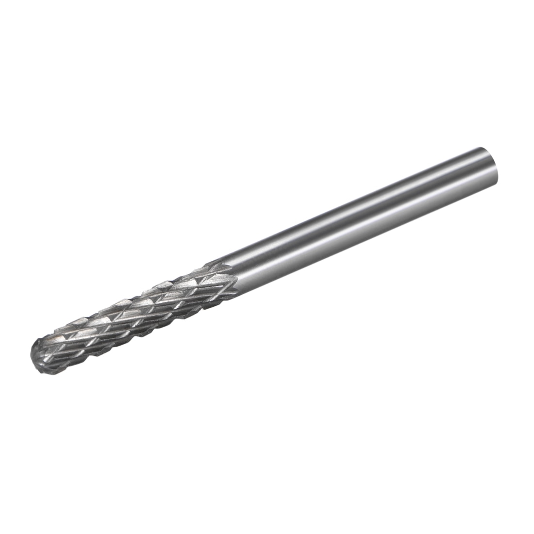 uxcell Double Cut Cylindrical Radius End Rotary Burrs Tool 3mm Dia Cylinder Shape Tungsten Carbide Rotary Files 1/8" Shank