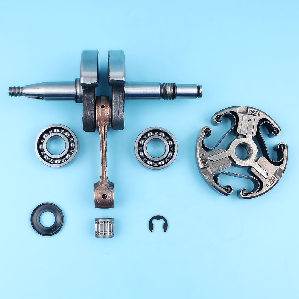 Crankshaft Clutch Bearings Washer E-clip Kit For Husqvarna 362 365 371 372 372XP Chainsaw