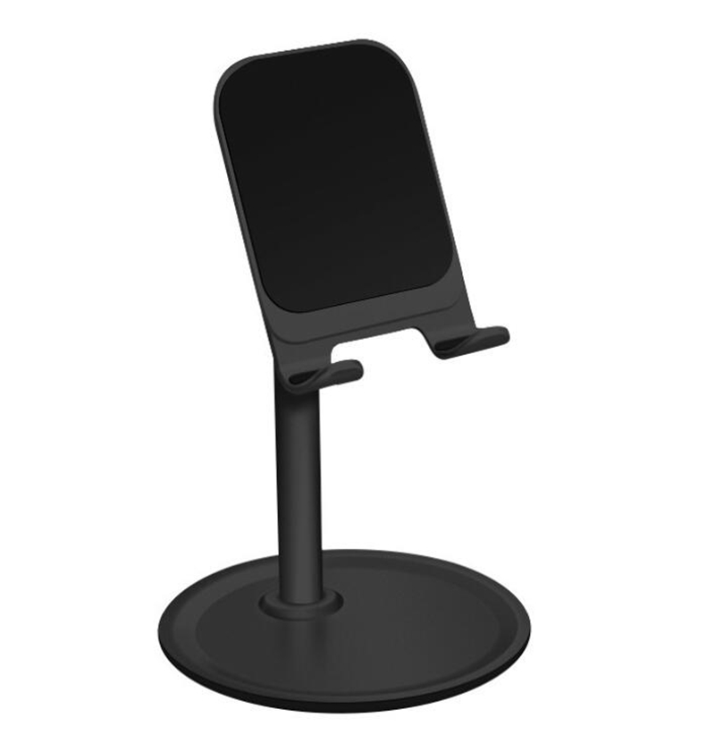 Universal Adjustable Desktop Cell Phone Holder for iPhone iPad Samsung Tablet Mobile Desk Mount Phone Holder Stand Support: Black