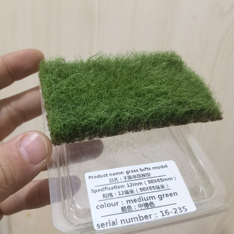 Simuleringsmodell gress plen håndrevne blomsterklaser modellbygging hagedekorasjon gjør-det-selv-materialer modell forstad vegetasjon: Påfuglblå