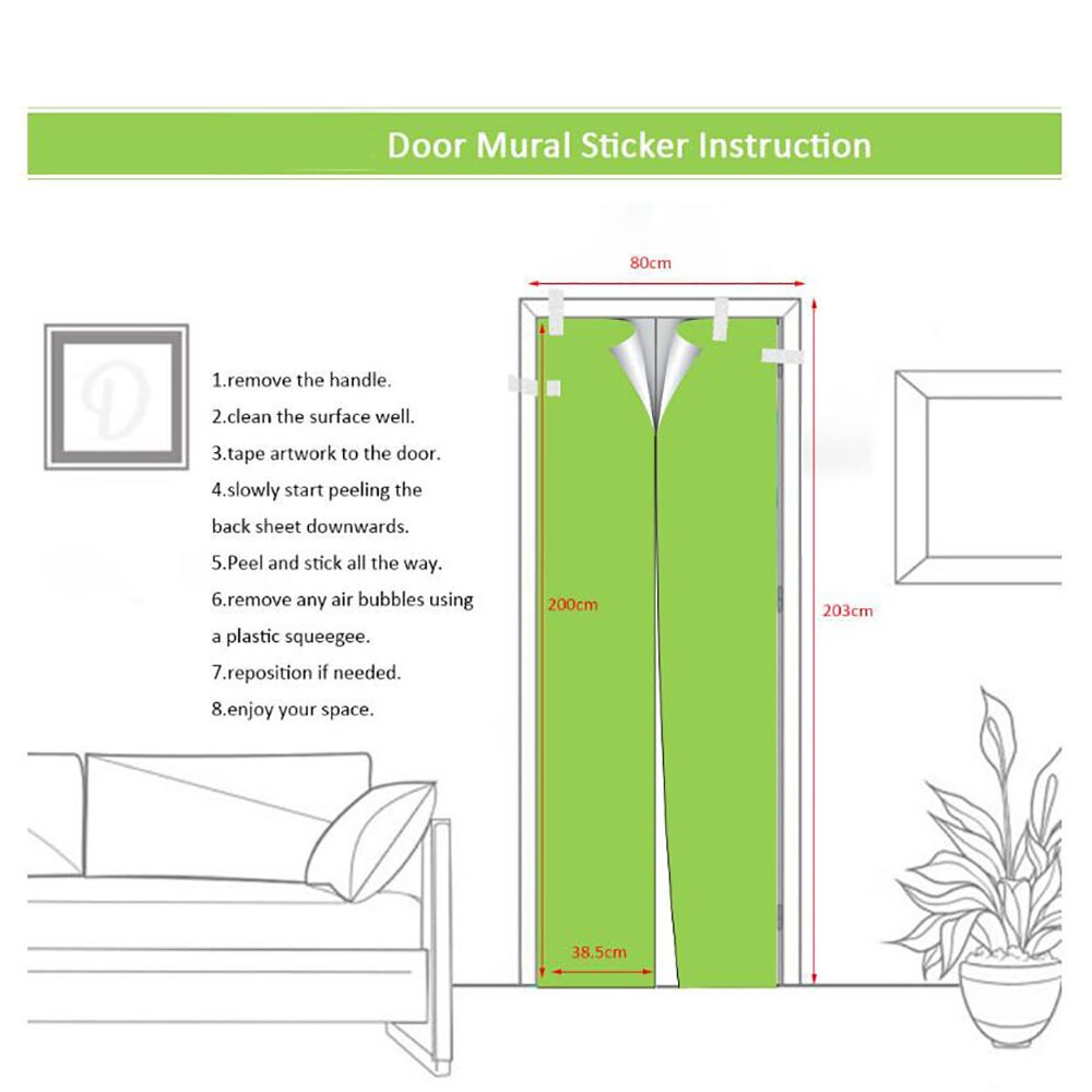 Door Open Sticker Push Pull Door Sign Decal - 2 Pack Self-Adhesive - Foto 3