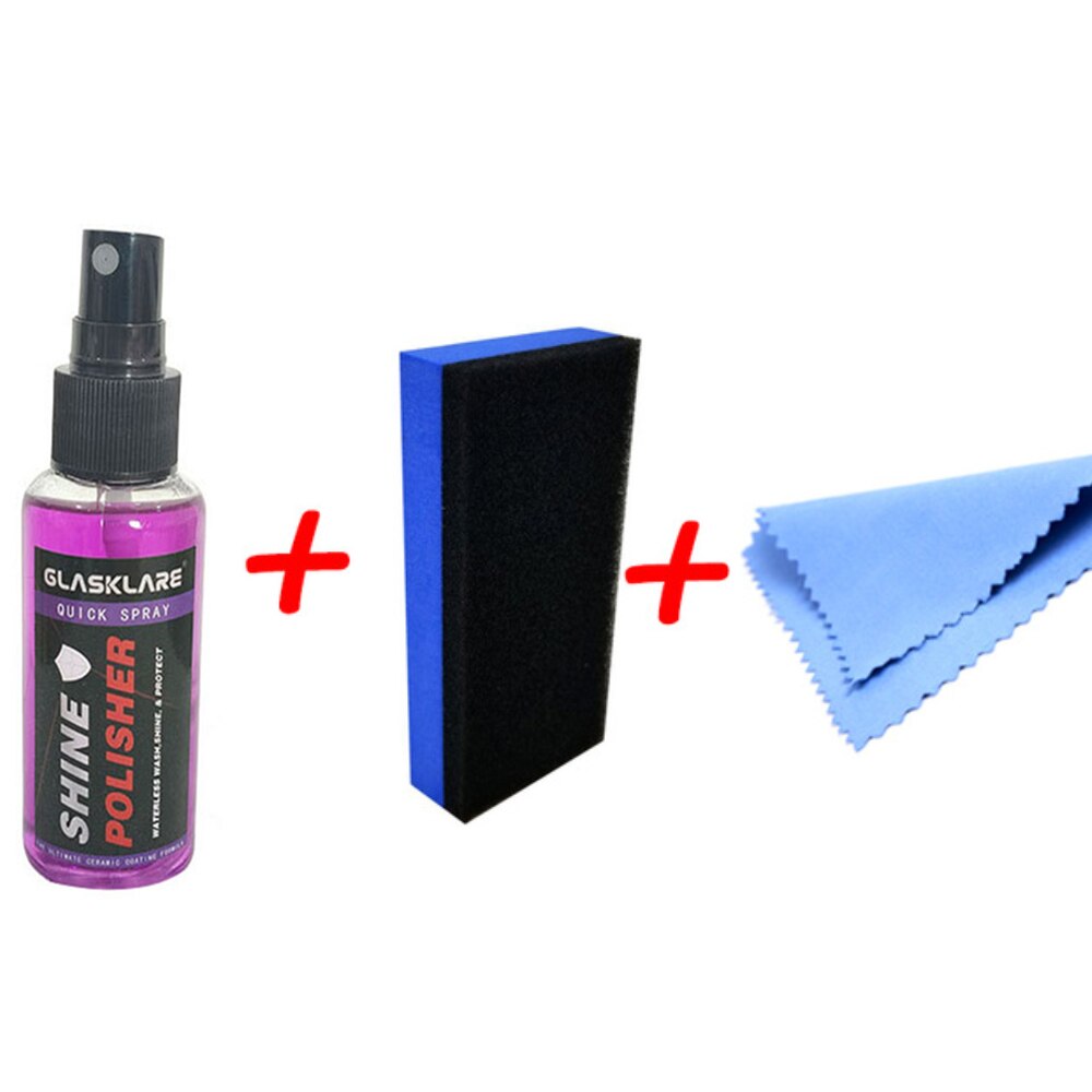 110ml 9H Liquid Glass Ceramic Car Coating Waterproof Nano Ceramics protect shine Auto Paint Care Anti-scratch Super Hydrophobic: Purple 50ml set