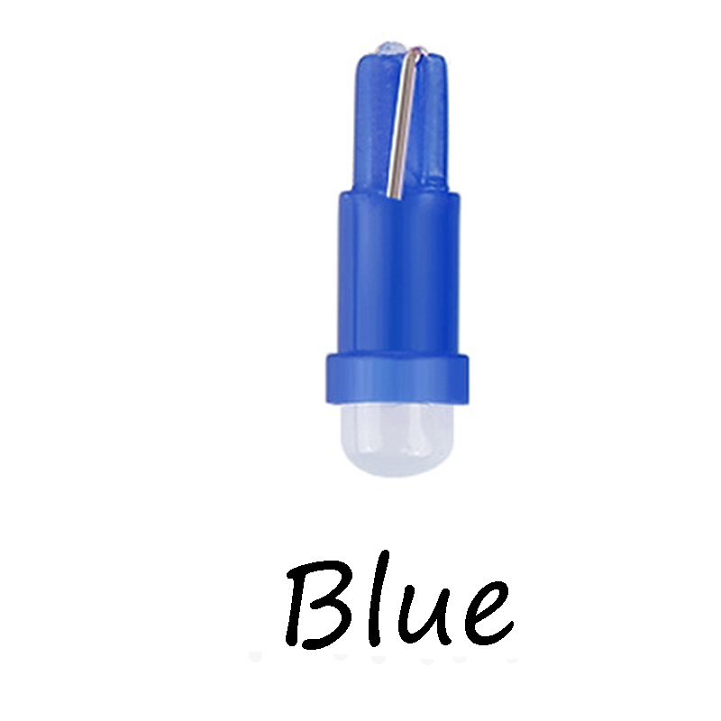 Luz LED T5 para Interior de coche, Bombilla de cuña lateral, superbrillante, 10/20 LED, w1.2 W, W3W, 4014 unidades: Cristal azul / 8000K