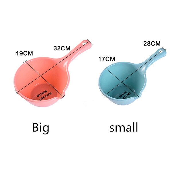 Long Handle Bathing Shampoo Cups Kitchen Tool Wash Vegetables Water Spoon Plastic Sprinklers Bathing Spoon Water Scoops