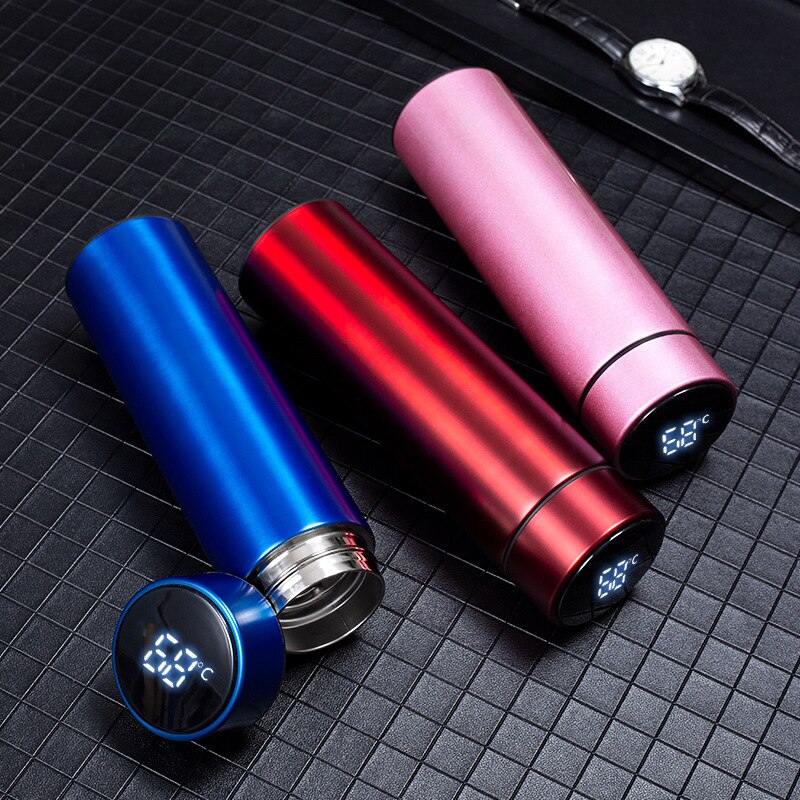 500ML Intelligent temperature display stainless steel vacuum flask Car Coffee Mug Tea Mug Men's and Women's