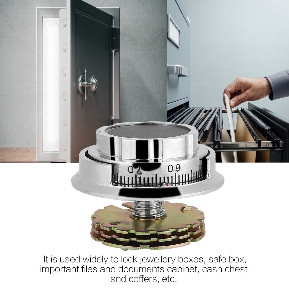 3 Disc Coded Dial Lock Metal Combination Locks for Jewelry Case Safe Box Document Cabinet Anti-theft Mechanical Coded Lock