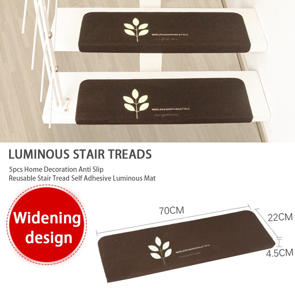 5 stücke Treppe Warme Sicherheit Für freundlicher Älteren Treppenstufe Wiederverwendbare leuchtend matt Selbst Kleber Boden Klebeband Anti Unterhose Schutz innen