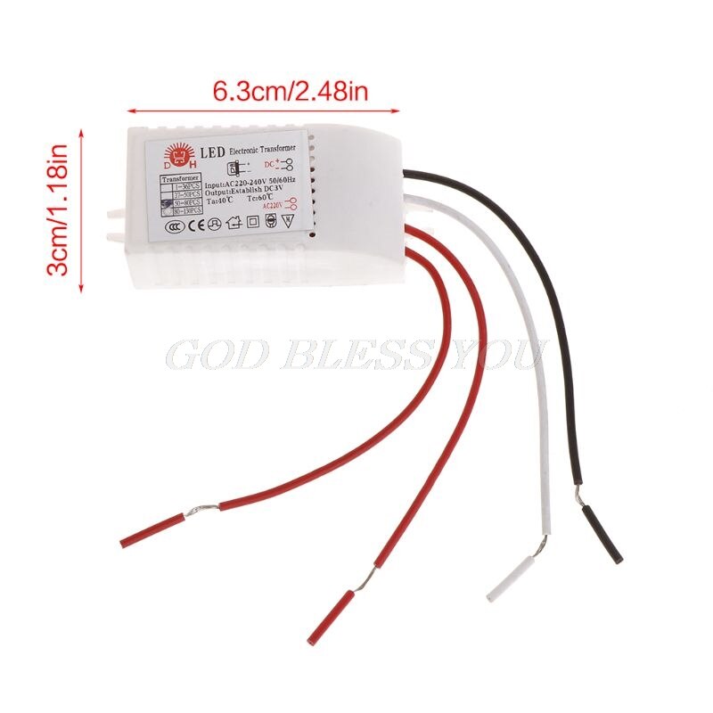 Ac 220-240v elektronisk transformer strømforsyning driver til string led 50-80 stk