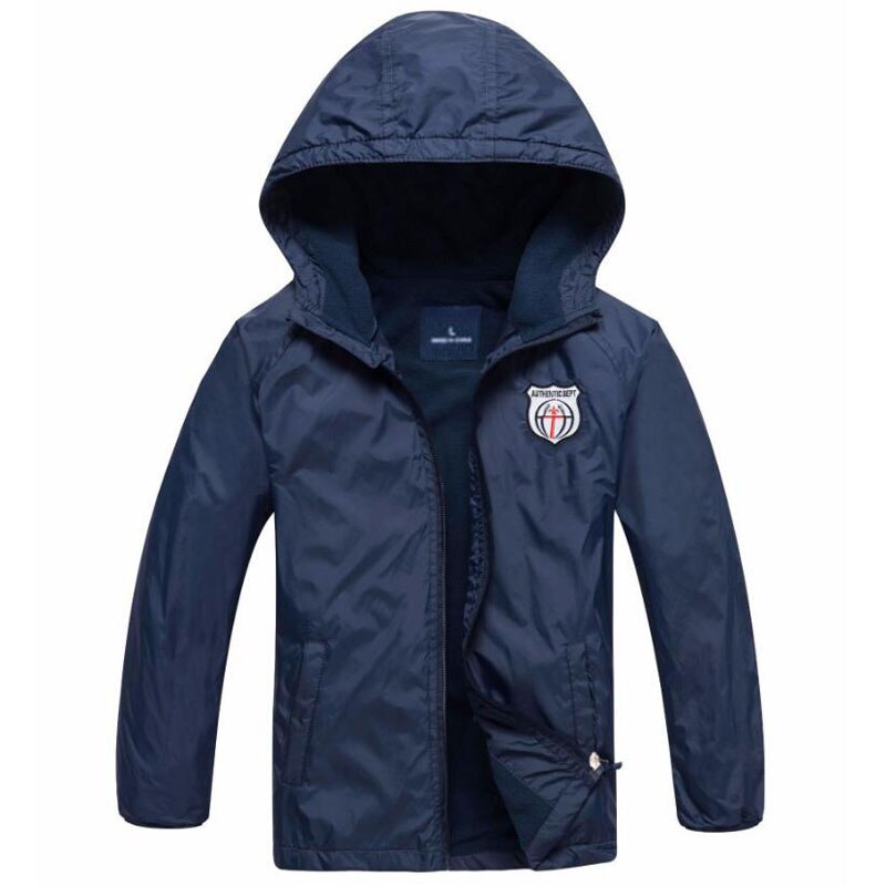 Forårsjakke til piger børneblomst fleecetøj pigefrakke vindjakke overtøj børn polar fleece vindtæt 3-12t: Mørkeblå