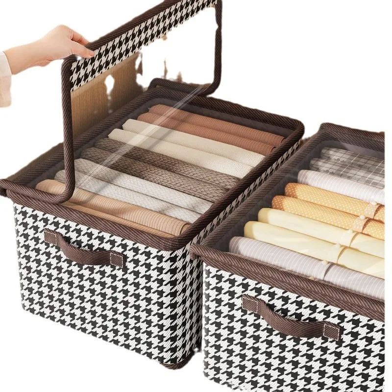 Klappbare Aufbewahrungsboxen mit Stahlrahmen, staubdicht, feuchtigkeitsbeständig, für Kleidung, Hosen, Socken, Heimorganisation, Schublade, Kleiderschrank, Aufbewahrungsbox