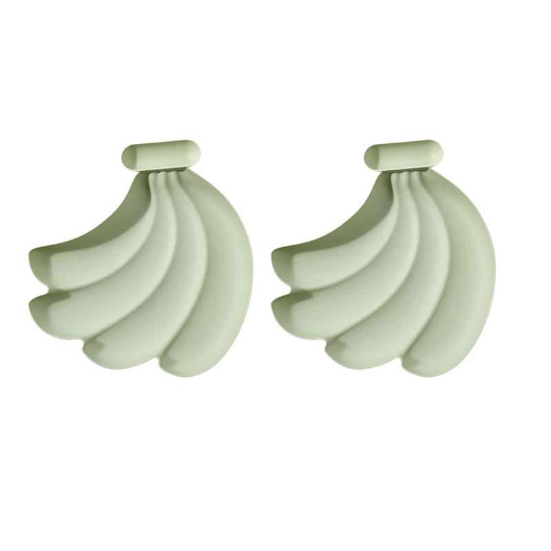 2 stk bananform snack tallerken snack fad tør frugt mad bakke husholdning plast serverings tallerken til hjemmet: Lysegrøn