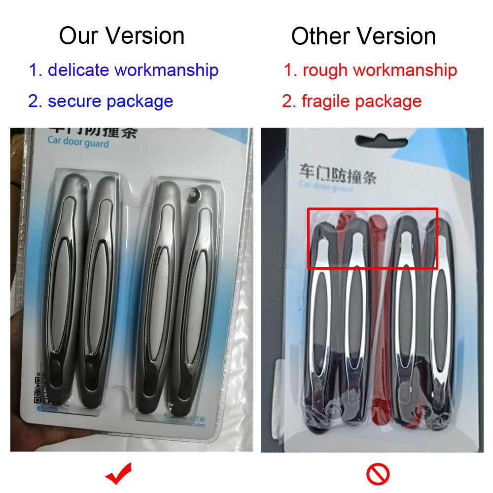 4PCS Car Door Protector Auto Door Guard Edge Bumper Guard Buffer Molding Protection Strip For Ford Kuga Toyota Chr