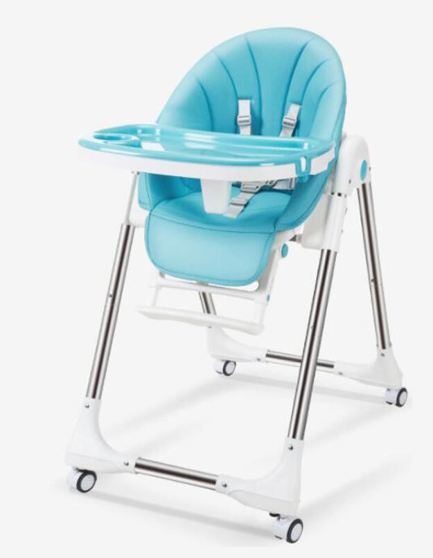 Chaise de siège pour bébé, pliante et polyvalente, portable, chaise de table à manger pour enfants,: BLEU CIEL
