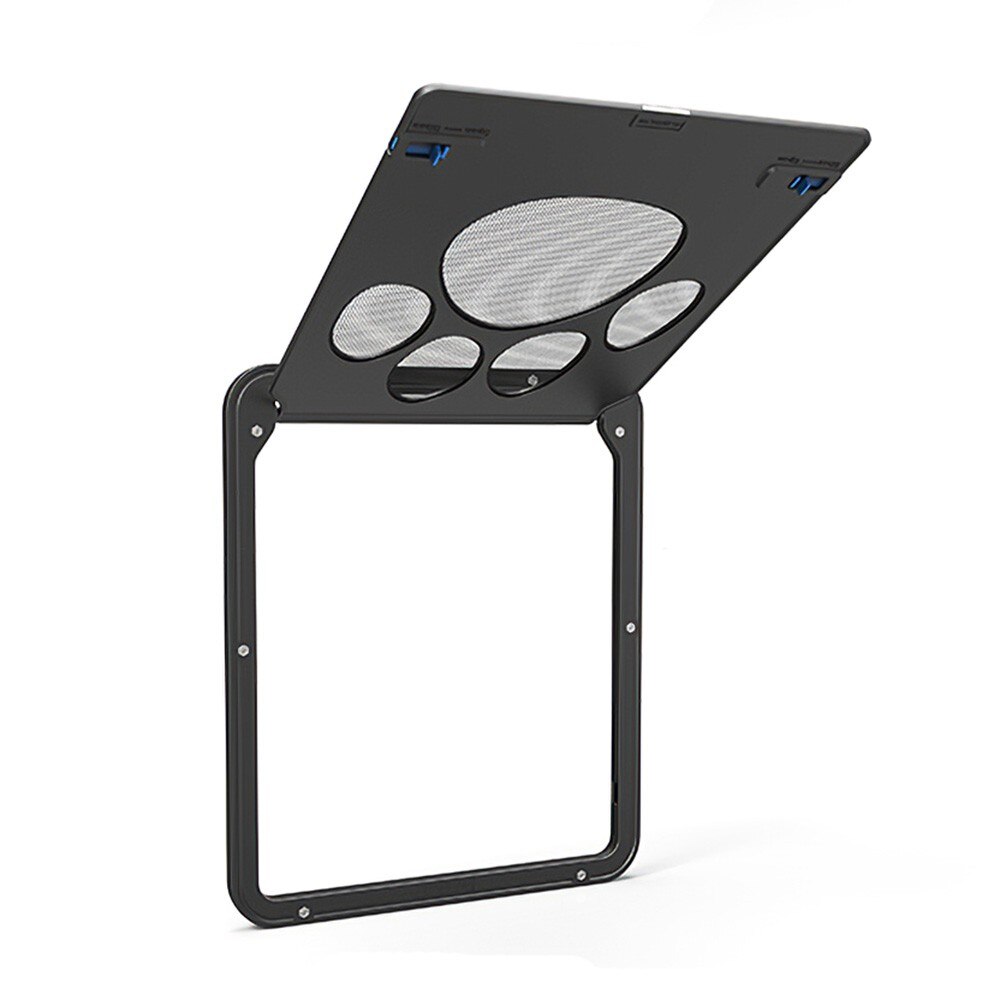 Pet Screen Door Magnetic Flap Screen Automatic Lockable Black Door for Small Cat Kitten Puppy H27001