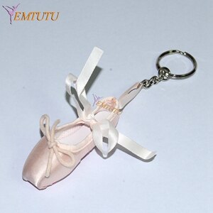 Mini llavero con zapatilla de Ballet, de Ballet, zapatos de punta de satén, llavero rosa, zapatos de baile, bolso de Ballet, cadena con abalorio, accesorio de Ballet: 7.8cm carnation