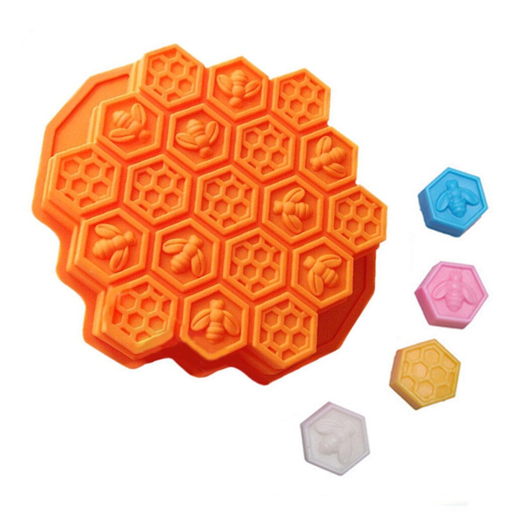 Abeille nid d'abeille gâteau moule moule savon moule Silicone Flexible pour bricolage savon faisant chocolat gâteau moule main faisant cuisine