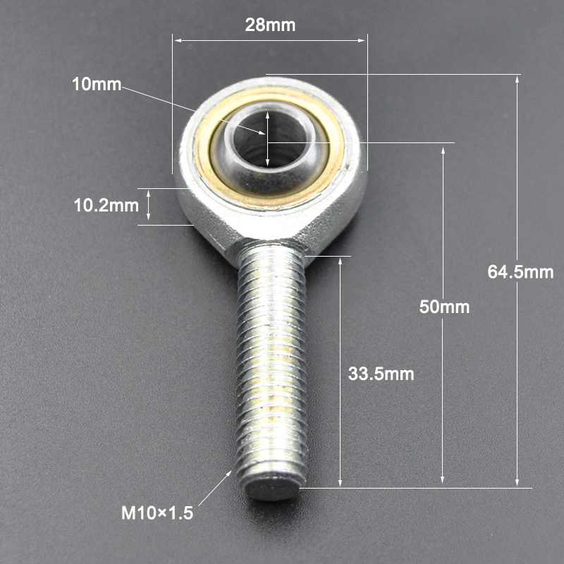 2 Stück Gelenkkopflager 5 mm 6 mm 8 mm 10 mm 12 mm M5 M6 M8 M10 M12 SA SI T/K Kugel rechts links Gewinde selbstschmierende Gelenklager: Silber / 3mm