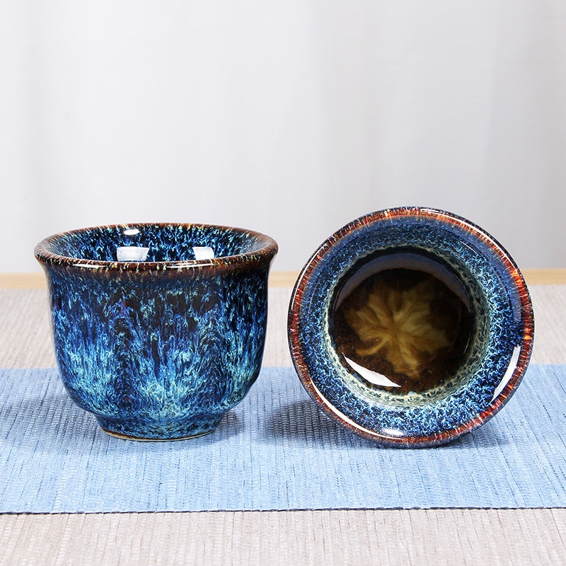 Ceramic Water Cup Maple Leaf Single Cup Teacup Tazas De Ceramica Creativas Traditional Chinese