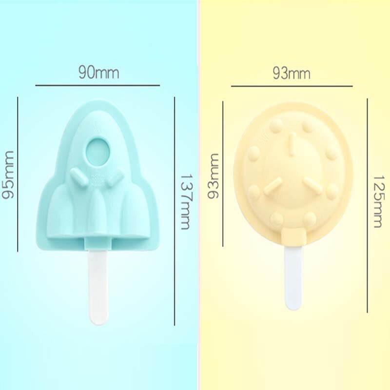 Molde de helado de silicona para el hogar, base para el hogar, modelo de helado, molde para paletas de fruta: 6