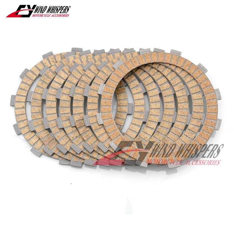 Placas de embrague de acero de fricción, juego de discos para Yamaha XVS 650, Drag Star, v-star Classic, FZ-07, MT07, XSR 700, MTN 690, FZ8: Paper base X 7PCS
