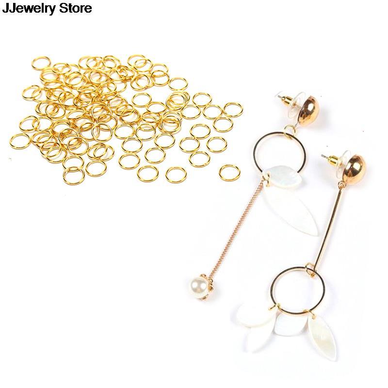 100 sztuk Jump pierścienie dzielone pierścienie 4mm/5mm/6mm/7mm/8mm dla ozdobna biżuteria otwarcie pierścień połączenia