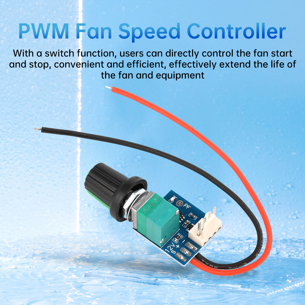 DC 12 V PWM-Geschwindigkeitsregler, Lüftergeschwindigkeitsregler, 4-Draht-Computer-Temperaturregler, Schalter für PC, CPU, Kühler, Lüfter, manueller Anschlag