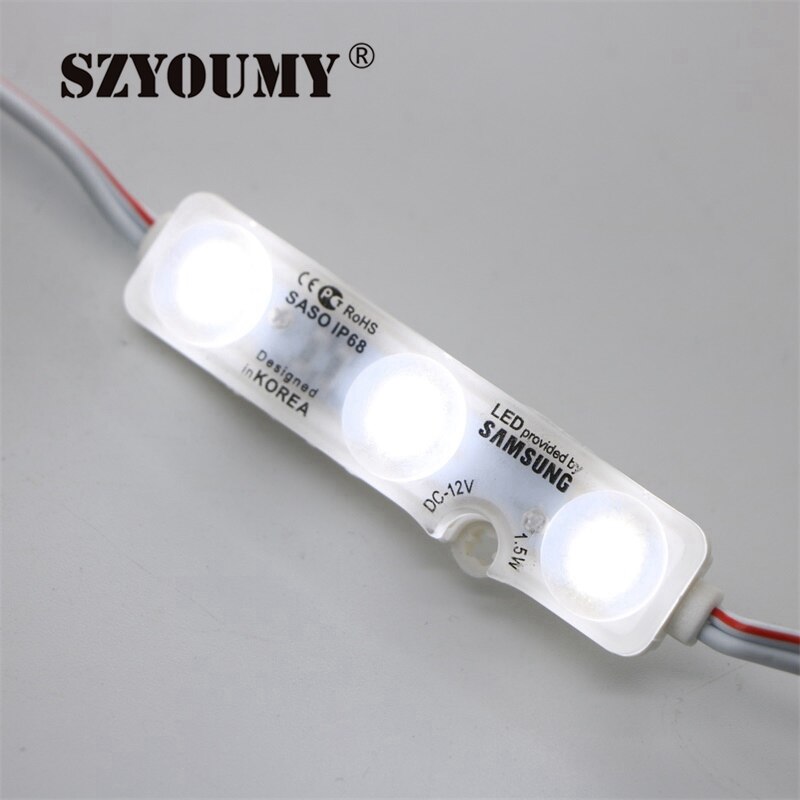 SZYOUMY Welding Injection Led Module side lamp 5730 SMD waterproof Strip light for signage advertising 50pcs Korea Led Module