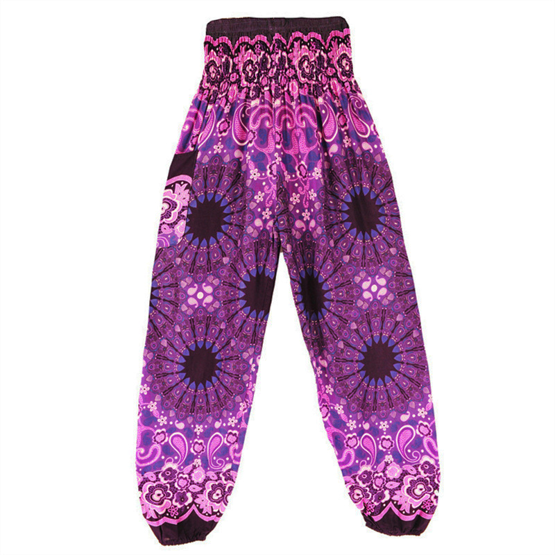 Yoga Hosen Frauen Hippie Harem Gedruckt Leggings Boho Hohe Taille Pantalone De Mujer Cintura Alta Calca Feminina Strand: WHITE