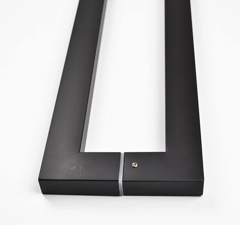 Frosted matte black,Noble Stainless steel Square tube handle, bathroom wooden /glass doors handle, 600mm