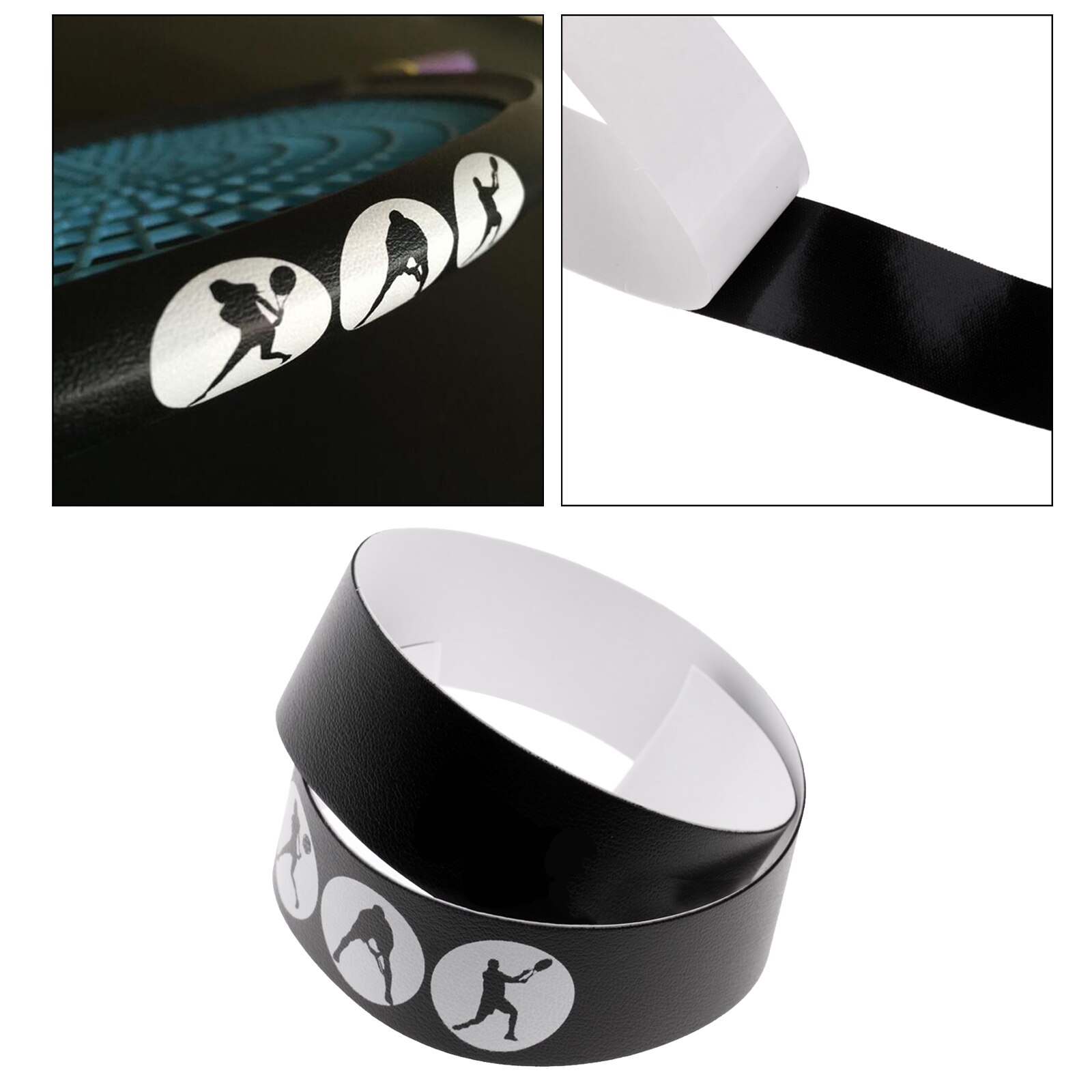 Soft Tennis Racket Side Protect Sticker Racquet Tape Guard Black