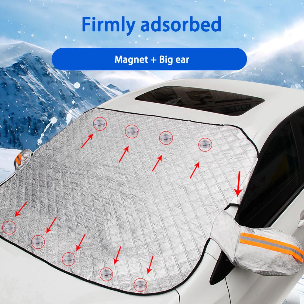 Winter Waterdichte Auto Voorruit Sneeuw Cover Zonnescherm Protector Dikkere Sneeuw Vorst Ijs Auto Zonlicht Dust Protector