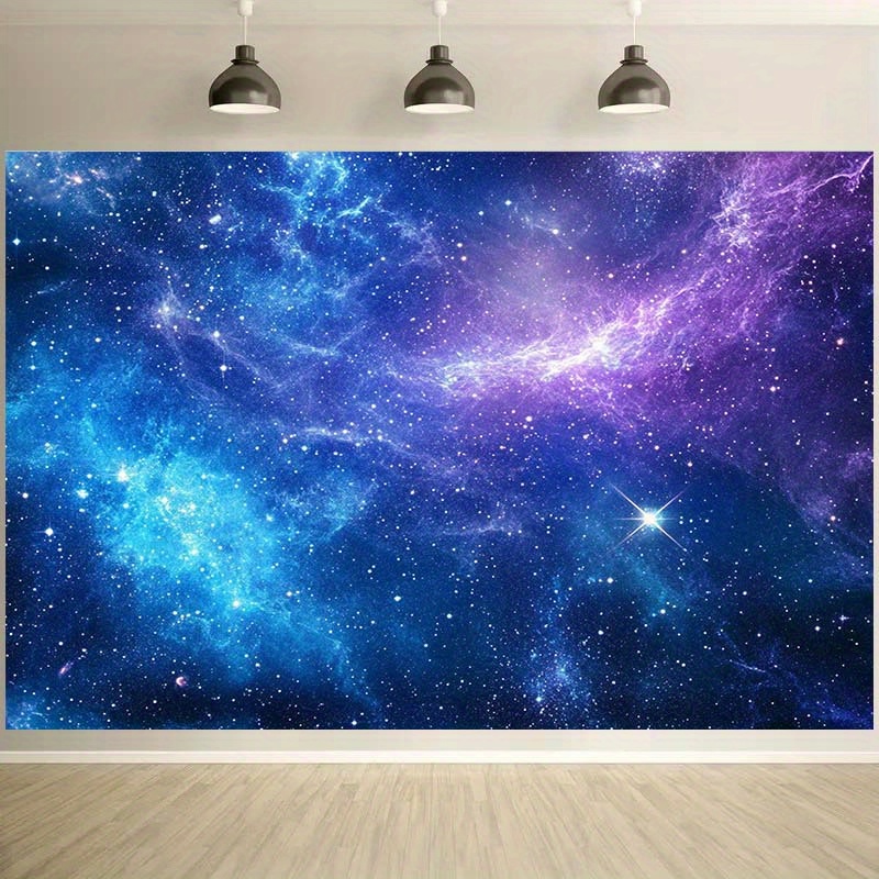 1 piece of cosmic galaxy background cloth with starry sky and nebula - vivid deep space photography background