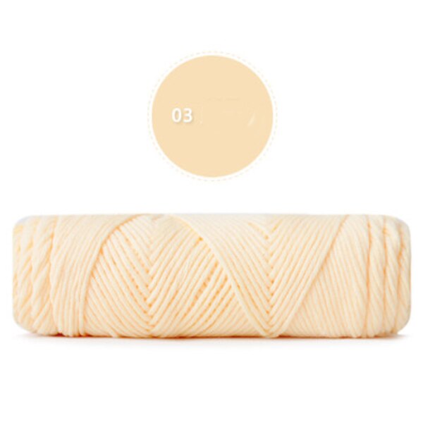 Hilo grueso de algodón suave y seda Natural para tejer bufandas para amantes, jerséis, tejer ganchillo de lana, hilo de tejer 100g/pzs: 03