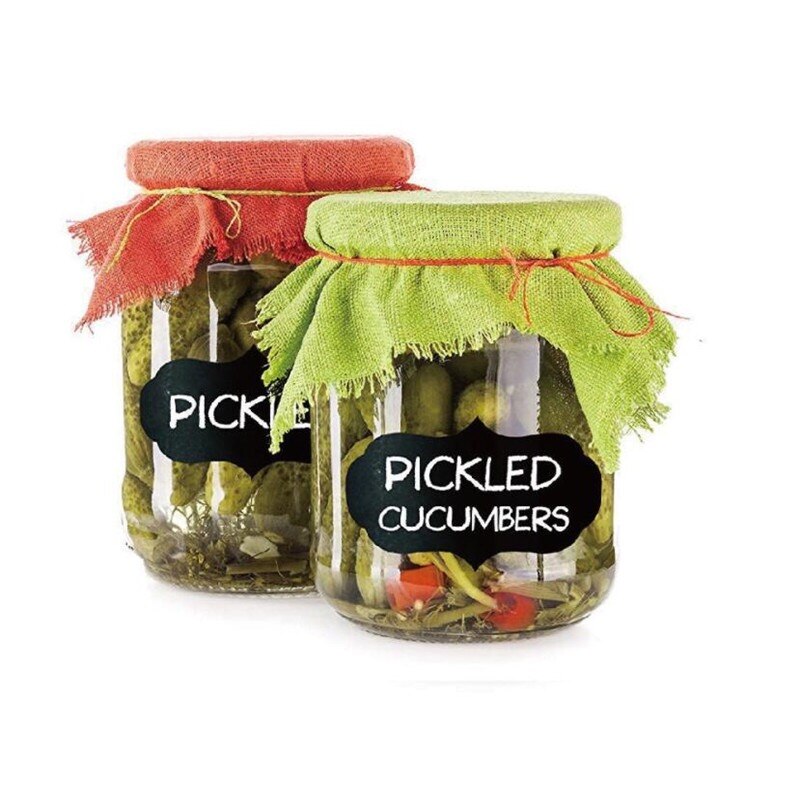 Chalkboard Labels Bulk Chalk Board Mason Jar Labels Removable Waterproof Blackboard Sticker Label for Jars Glass Bottle Kids