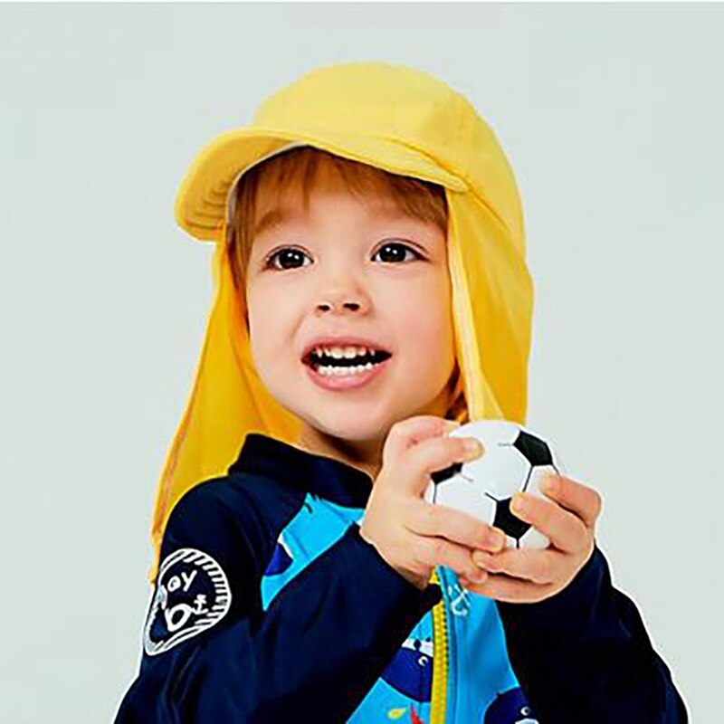 Outdoor Flap Cap Lightweight Foldable Adjustable Sunshade Neck hat Cover Sun Sportswear With Chin Strap