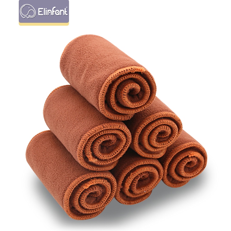 Elinfant 10 Stck Kaffee Vlies Einsatz Baby Tuch Windel Windel Waschbar Wiederverwendbare Ändern Pads & Abdeckungen Mittel 35*13,5 cm SMT065