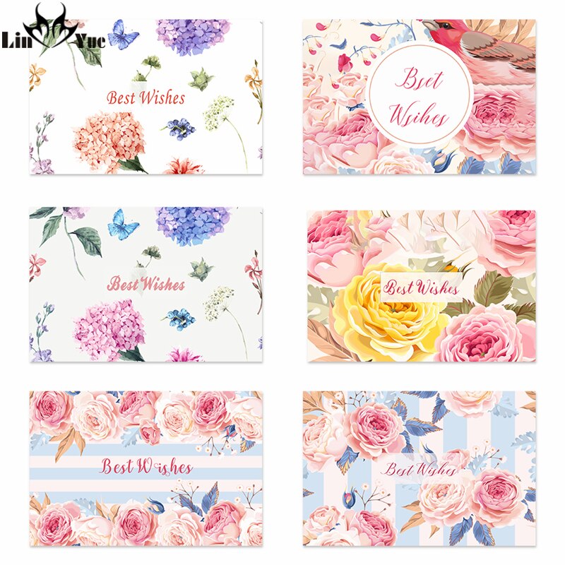 24 pcs/lot Best Wishes Mix Designs thank you for you best wishes Folding card message card DIY decoration