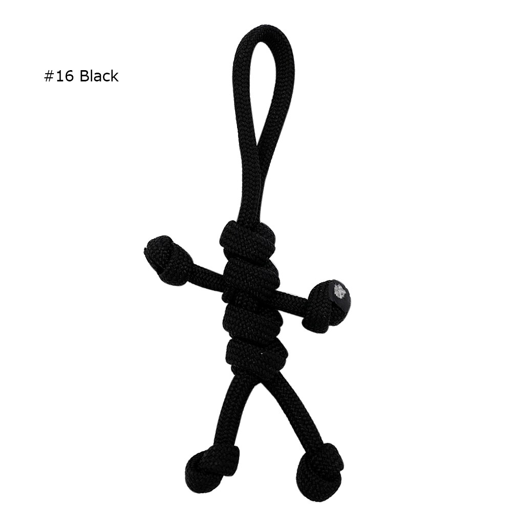 Paracord Buddy Keychain Ultra Portable Novelty Handmade Carabiner Accessories 550 Parachute Cord for Scooters Cars Key Holder: No.16 Black
