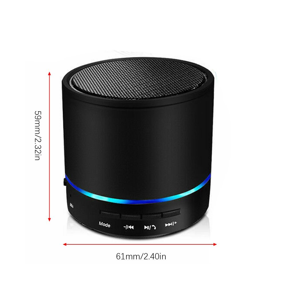 Portable Mini Wireless Speaker With Mic Loudspeaker LED Heavy Bass Stereo Music Players Sound Box Speaker