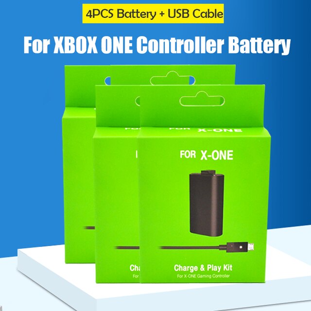 1-10PCS Rechargeable Battery Pack With 2.75m USB Charging Cable For Xbox One ONES/X Wireless Game Controller Replacement Battery: 4PCS