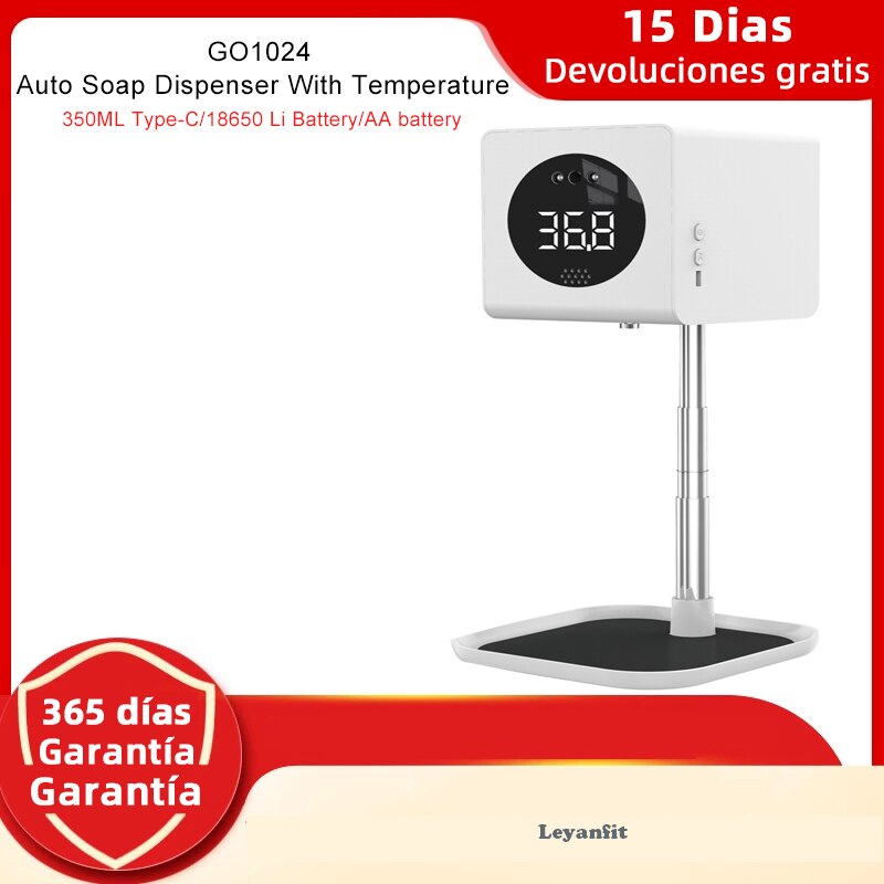 Infrared Automatic Hand Soap Dispenser With Temperature Measurement Hand and Dish Wash Aids Touchless Rechargeable Alcohol Spray