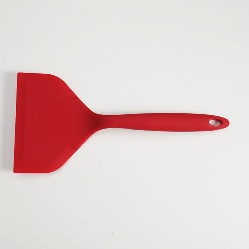 Espátula antiadherente para cocina, utensilios de cocina de silicona con gancho, 1 Uds.: Rojo
