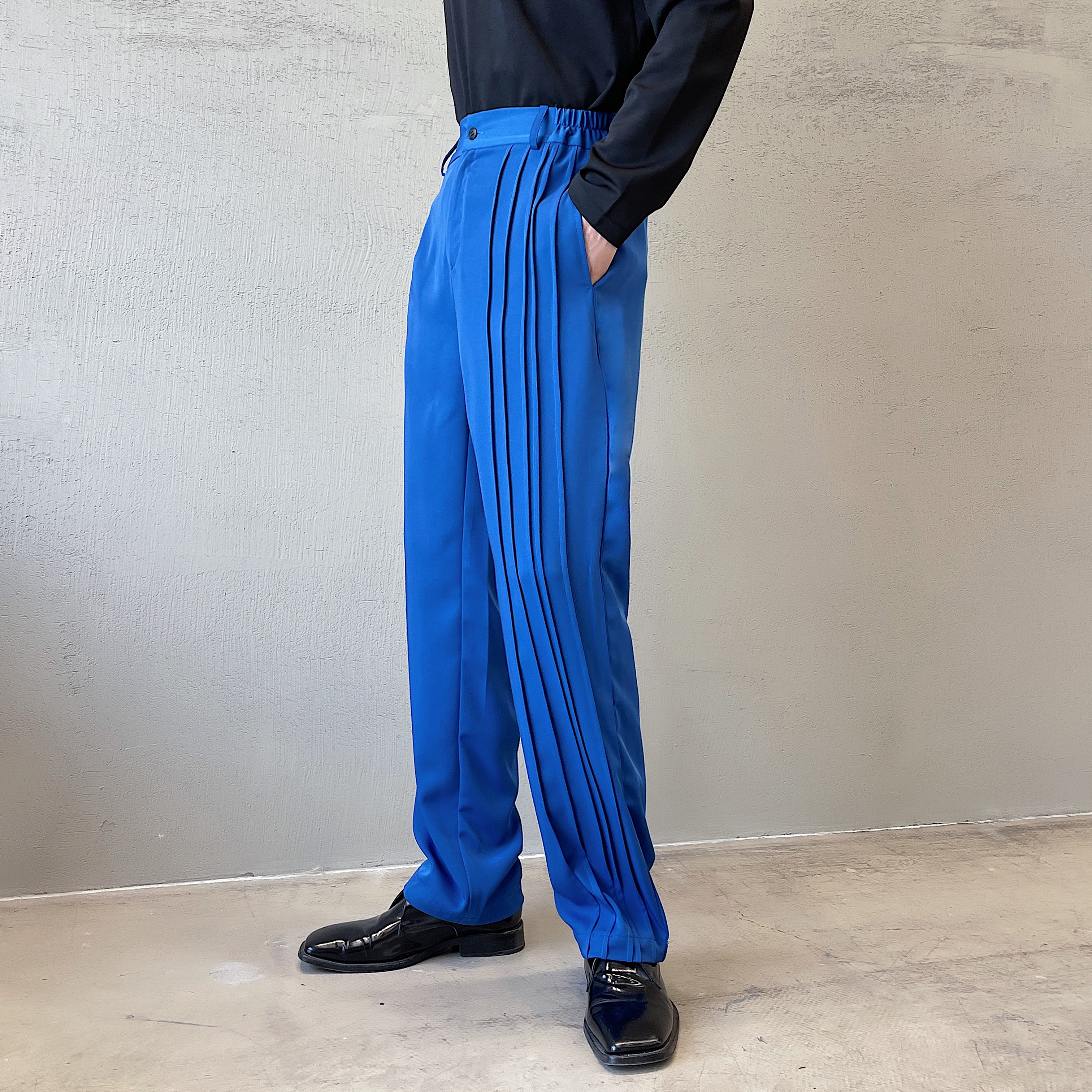 Costume droit décontracté pour hommes, pantalon tendance, plissé, Streetwear japonais coréen, Vintage, Chic