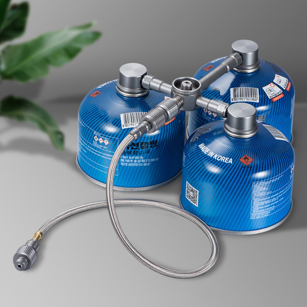 Multifuntional Gas Burner Cartridge Head Conversion Adapter Nozzle Flat Tank Convertor Aluminum Alloy Gas Stove Adapter